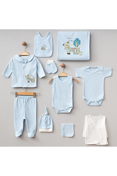 ZEYNUKO KIZ-ERKEK 10'LU YENİDOĞAN HASTANE ÇIKIŞI ZIBIN SETİ KUTULU