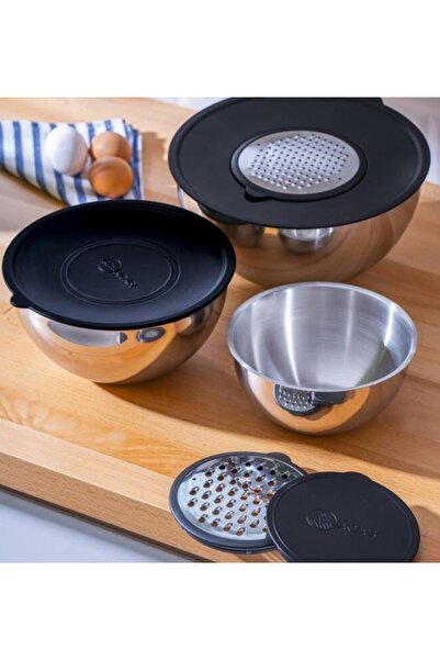 Acar’s Acar Plus Karat 16 x 20 x 24 cm. 9 Parça Rendeli Karıştırma Kabı