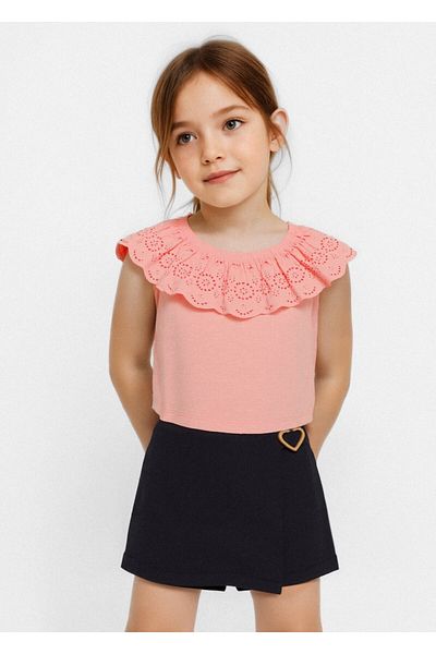 MAYORAL Girl's Heart Buckle Shorts Skirt
