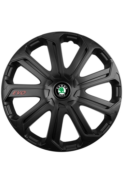 Autohelix MSA Set de 4 capace de jantă Evo negre R14, pentru Skoda