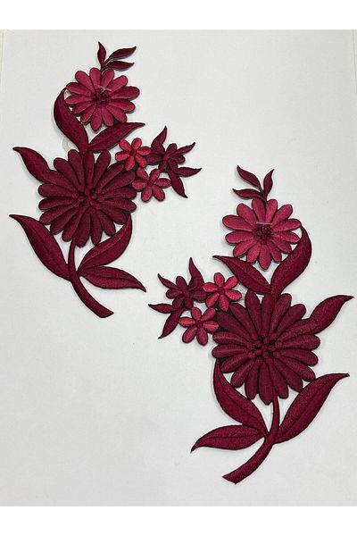 karantuhafiye Colorful Iron-On Embroidery Applique/Medium Size Colorful Applique Set of 2 # 4