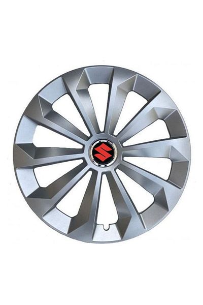 Autohelix MSA Set de 4 capace pentru roți, compatibile cu jante R14, pentru Suzuki, model cromat Fame
