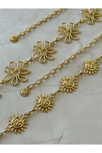 CSR AKSESUAR Flower - 2 bucăți Set de curele cu lanț pentru corp și talie și rochie și pantaloni și fuste