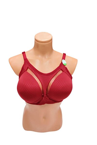 wear treasure C Cup Wireless Sponge Front Fabric and Tulle Detailled Side Support Wire Recovery Bra