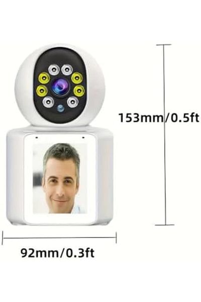 Shopi تطبيق CRONY IV-20 V360Pro، مكالمات فيديو بدقة 1080 بكسل، كاميرا عالية الدقة بتقنية واي فاي، مكالمات فيديو بنقرة واحدة، رؤية ليلية بالأشعة تحت الحمراء