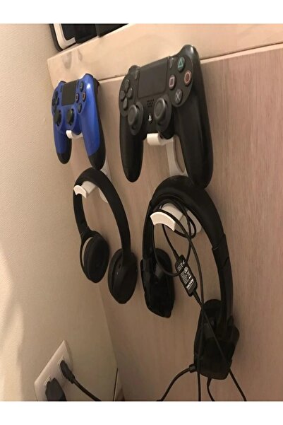 Filkorium3D PS4 DualShock Uyumlu Kumanda ve Kulaklık Askı Standı – Duvara Mon...