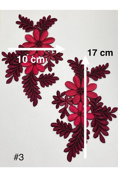 karantuhafiye Colorful Iron-On Embroidery Applique/Medium Size Colorful Applique Set of 2 # 3