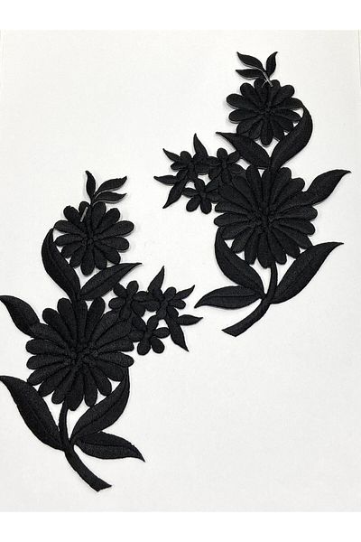 karantuhafiye Colorful Iron-On Embroidery Applique/Medium Size Colorful Applique Set of 2 # 1