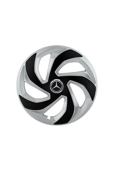 Autohelix MSA Set de 4 capace de jantă Rex Gri-Negru R16 pentru gama de mașin...