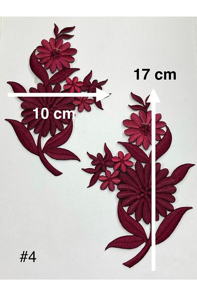 karantuhafiye Colorful Iron-On Embroidery Applique/Medium Size Colorful Applique Set of 2 # 4