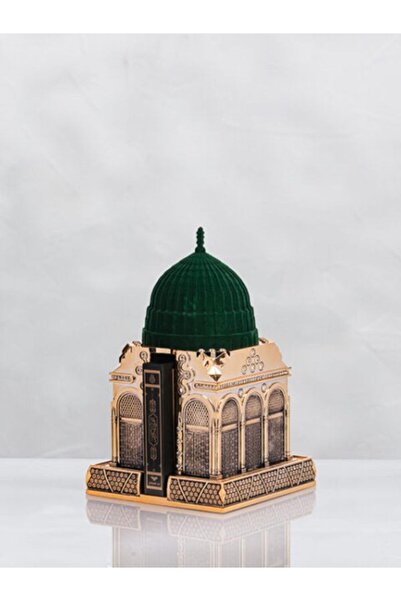 YAĞMUR CAN Mescid-i Nebevî Figürlü Kur’an Kabı –Kur'an Hediyeli - Altın & Güm...