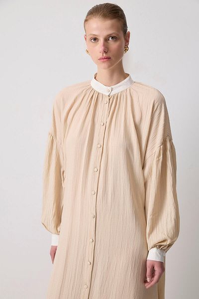 Touché Privé Contrast Collar Shirt Dress