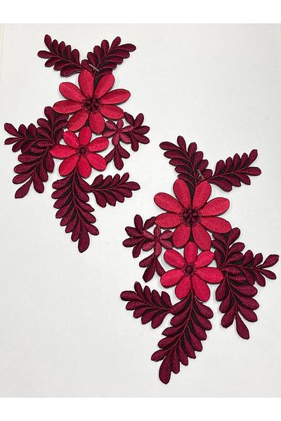 karantuhafiye Colorful Iron-On Embroidery Applique/Medium Size Colorful Applique Set of 2 # 3