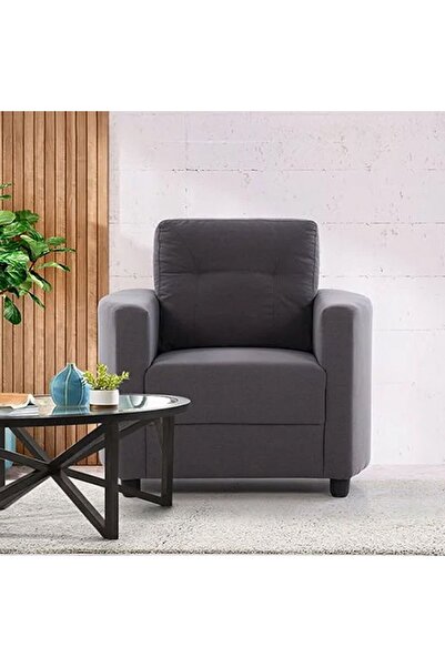 Danube Home Nottingham 1 Seater Fabric Sofa - Dark Slate Grey L85xW85xH88cm