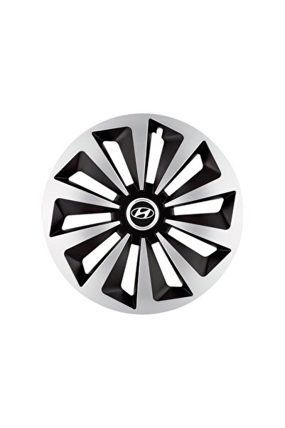 Autohelix MSA Set de 4 capace de jantă Fox Gri-Negru R15 pentru gama auto Hyu...