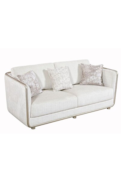 Danube Home Niferu 2 Seater Fabric Sofa - Beige/Brown L192xW97xH76cm