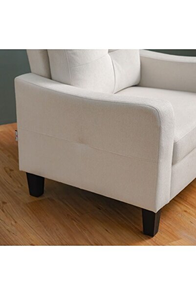 Danube Home Supreme 1 Seater Fabric Sofa - Cream L91xW80xH88cm