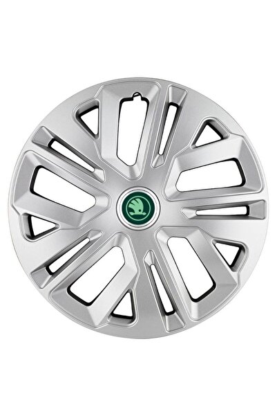 OEM Set de 4 capace de jantă Autohelix MSA® potrivite pentru jante de 14 inch, pentru Skoda Verde, model Raven Mix