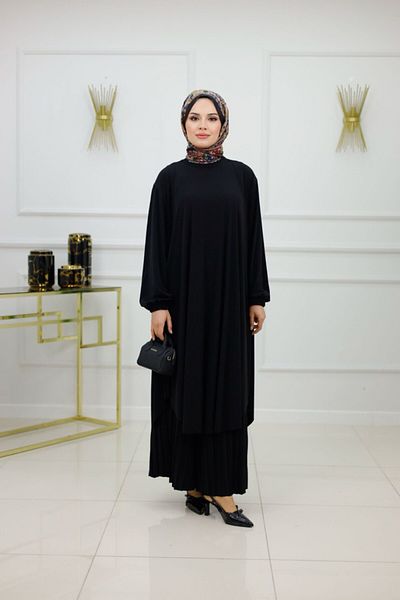 VALENS BOUTİQUE Γυναικείο Σετ Παντελόνι Hijab Σετ 2 τεμαχίων Μανδύα & Παντελόνι