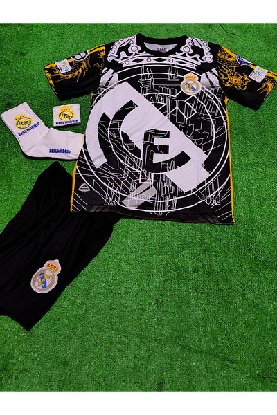After Party ΑΝΤΙΓΡΑΦΗ - R.Madridd 2024/25 Νέας σεζόν Cristiano Ronaldo Concept Παιδική φανέλα 4 τεμαχίων (Εθνόσημο) AG