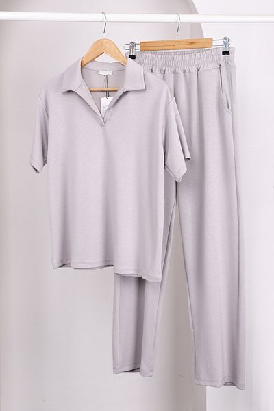 İmajButik Γκρι κοντομάνικο παντελόνι Modal