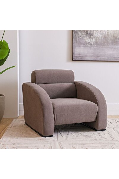 Danube Home Nimera 1 Seater Fabric Sofa - Beige L97xW94xH80cm