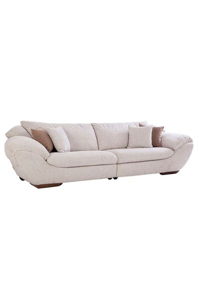 Danube Home Ashlan 4 Seater Fabric Sofa - Spring Grey L315xW105xH86cm