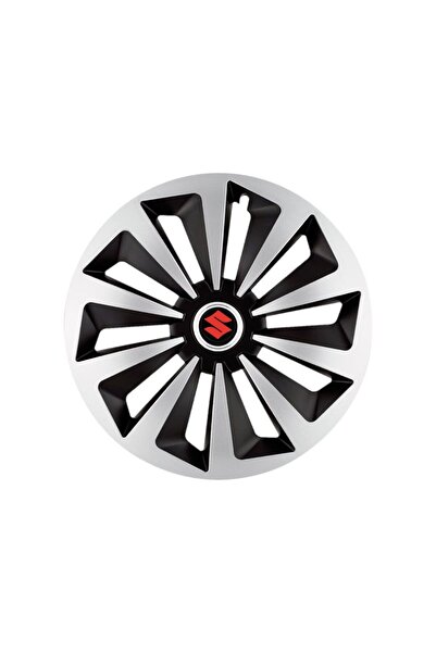 Autohelix MSA Set de 4 capace de jantă Fox Gri-Negru R15 pentru gama auto Suzuki