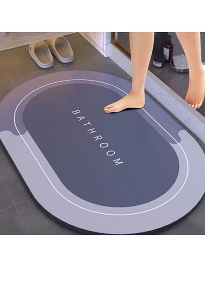 Hane Dostu 60 cm Durable Nappo Leather Surface |   Non-Slip Rubber Base Super Absorbent Bath Mat