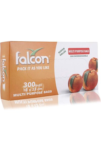 Falcon Falcon Biodegradable Resealable Freezer Bags, 18 x 23 cm - 300 Bags