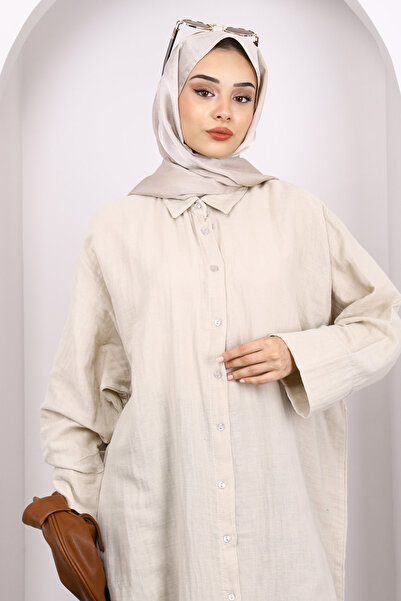 İmajButik Muslin Tunic with Stone Buttons