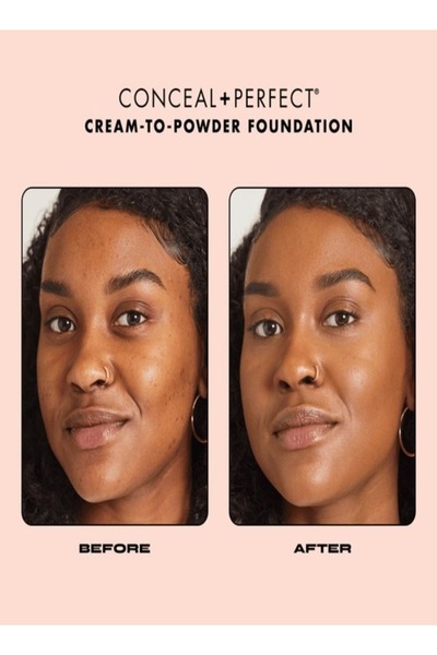 MILANI Conceal + Perfect Smooth Finish Cream‑to‑Powder Foundation 270 Tan Full Coverage, Lightweight