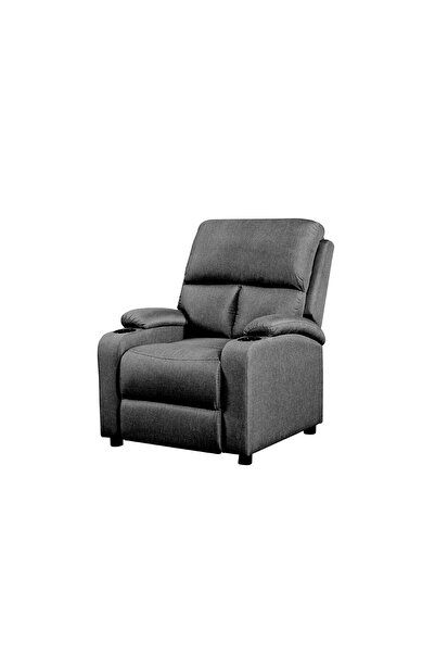 Danube Home Mystic 1 Seater Fabric Pushback Recliner with Cup Holder - Grey L83xW93xH103cm