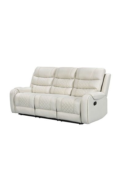 Danube Home كرسي استرخاء من القماش بثلاثة مقاعد من فريمونت - بيج، الطول ٢١٦ سم × العرض ٩٩ سم × الارتفاع ١٠٤ سم