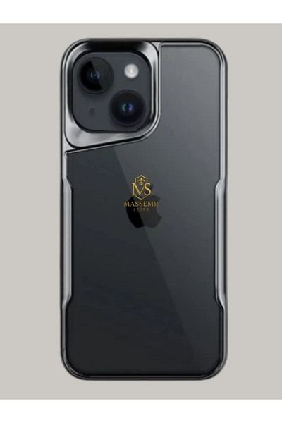 Massemr iPhone 15 Compatible Transparent Silicone Case – Shock Absorbing, Slim Protection Cover