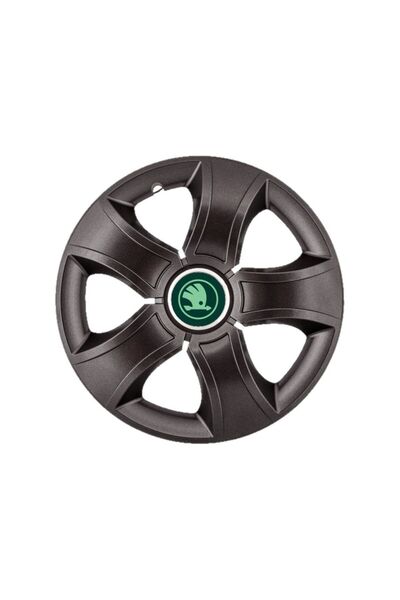 Autohelix MSA Set de 4 capace de roți Bis negre R15, pentru Skoda Green