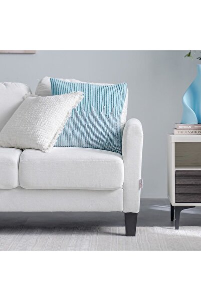 Danube Home Gamorah 2 Seater Fabric Sofa - Cream L136xW85xH94cm