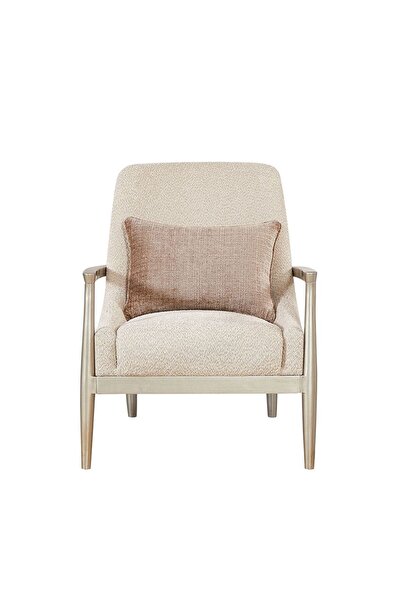 Danube Home Arwanda 1 Seater Fabric Sofa - Beige/Brown L77xW88xH96cm