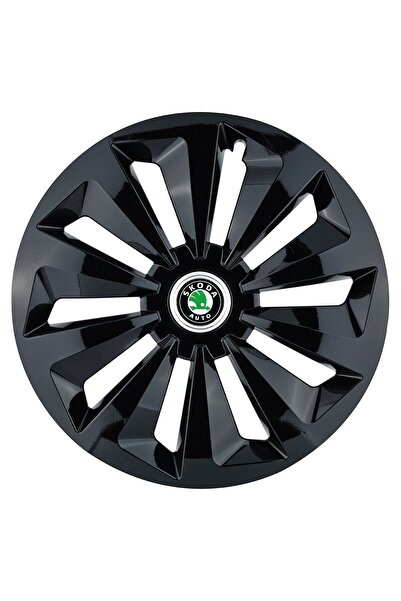 Autohelix MSA Set de 4 capace jante Fox negre R15 pentru gama auto Skoda