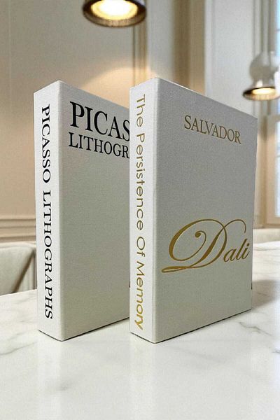 BayCazip Cutie decorativă cu aspect de carte acoperită cu țesătură din 2 piese |   Cutie pentru cadouri și bijuterii
