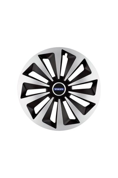 Autohelix MSA Set de 4 capace de jantă Fox Gri-Negru R16 pentru gama de mașin...