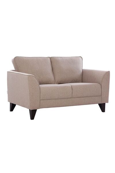 Danube Home Polo 2 Seater Fabric Sofa - Classic Beige L140xW86.5xH90cm