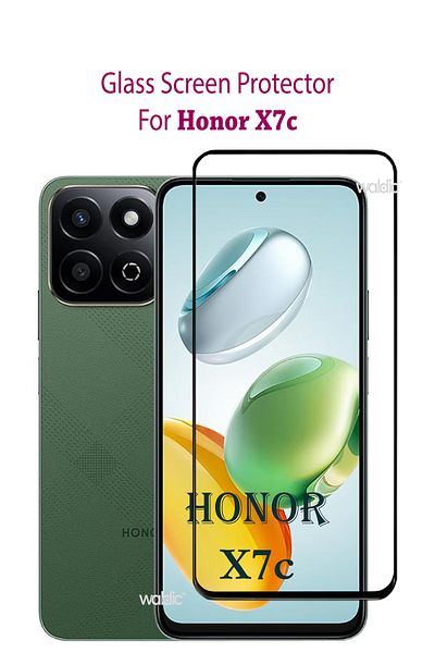 Generic Honor X7c for Tempered Glass Screen Protector - Black