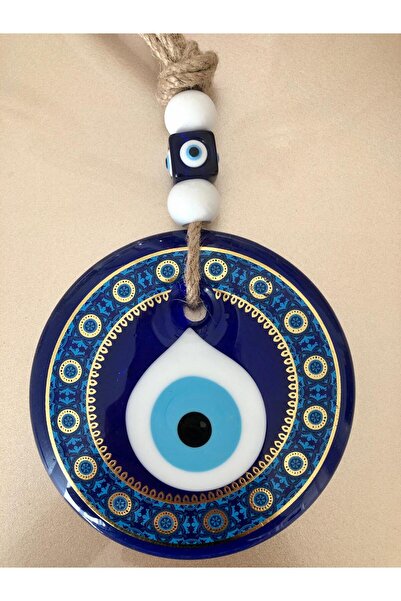 A A Company El Yapımı Altın Yaldızlı Nazar Boncuğu, Işlemeli El Yapımı Kapı Ve Duvar Süsü, Hediyelik Nazarlık
