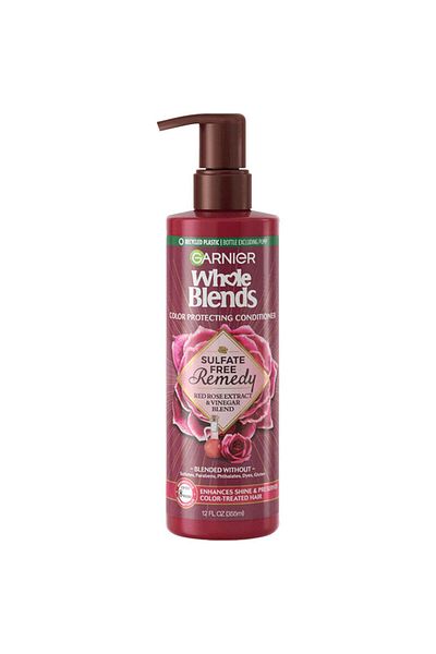 Garnier Whole Blends Color Protecting Conditioner With Red Rose Extract and Vinegar Blend - 355ml
