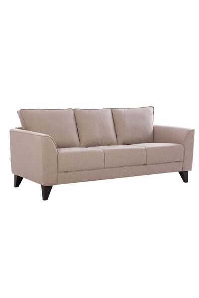 Danube Home Polo 3 Seater Fabric Sofa - Classic Beige L190.5xW86.5xH90cm
