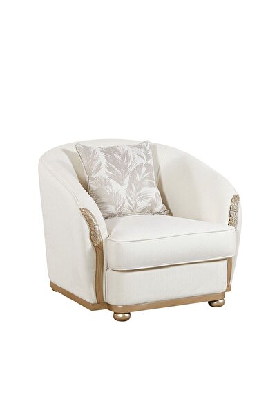 Danube Home Granado 1 Seater Fabric Sofa - Beige/Brown L103xW98xH84cm