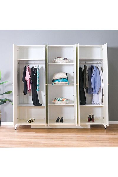 Danube Home New Aloha 6 Door Wardrobe L247xW60xH235cm