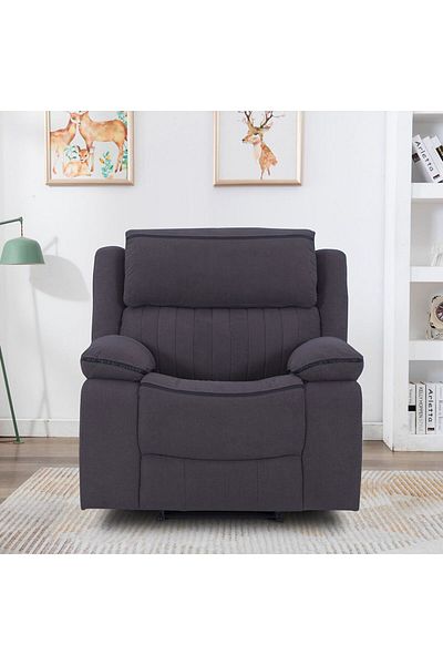 Danube Home Illumi 1 Seater Motion Recliner - Smoke Grey L101xW100xH101cm