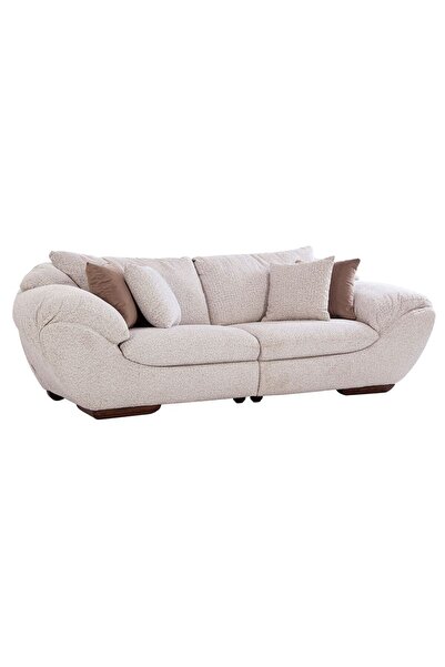Danube Home Ashlan 3 Seater Fabric Sofa - Spring Grey L261xW105xH86cm